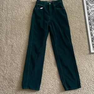 empyre corduroy green baggy jeans size 2